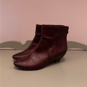 Women’s Frye Steffi Zip Ankle Boots Dark Brown Size 8M